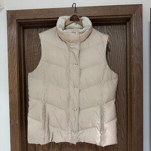 Cream Banana Republic Down Vest